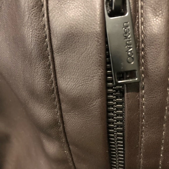 Calvin Klein vegan  chic moto jacket size large - Picture 7 of 9